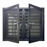 Aluminum casement window with stainless steel window grill design