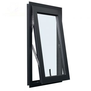 Aluminum framed top hung awning glass window with ventilation design