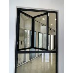 Modern white triple glazed top hung aluminium awning windows