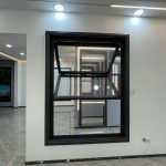 Electric Hurricane Proof Aluminum Frames Double Tempered Glass Vertical Bi-fold Windows