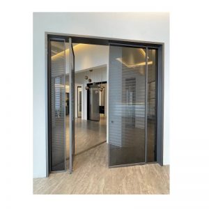 Customized house front entry heavy duty glass aluminum pivot doors