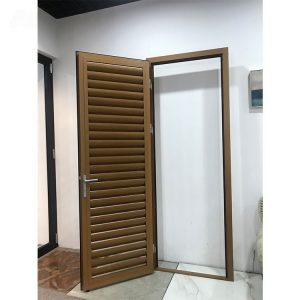 House front aluminum sliding door with glass louvers windows ventilation