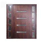 Simple single leaf hotel solid wood mahogany interior doors