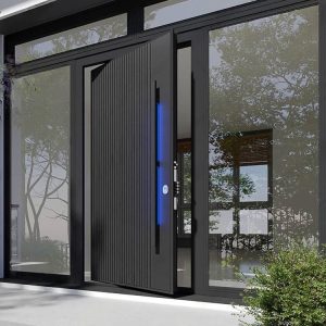 Decorative house exterior modern security steel door manufacture